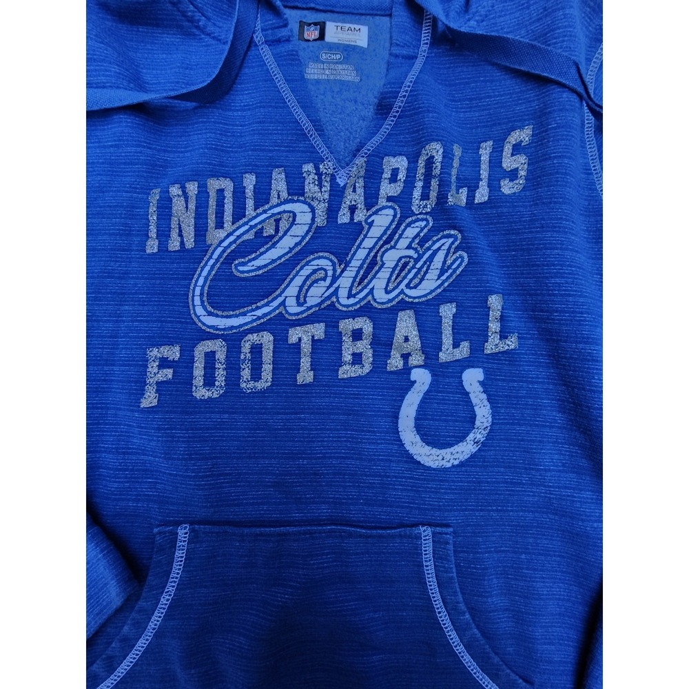 Indianapolis Colts NFL Team Apparel Glitter Graphic Hoodie Small Womens‎ - Picture 3 of 4